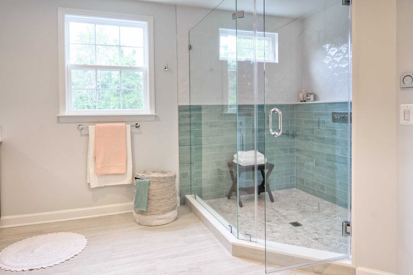 Illustrative residential bathroom interior