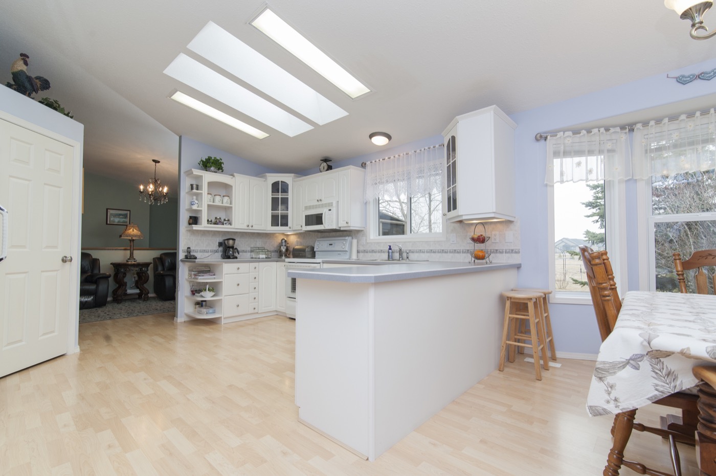 Illustrative residential kitchen interior